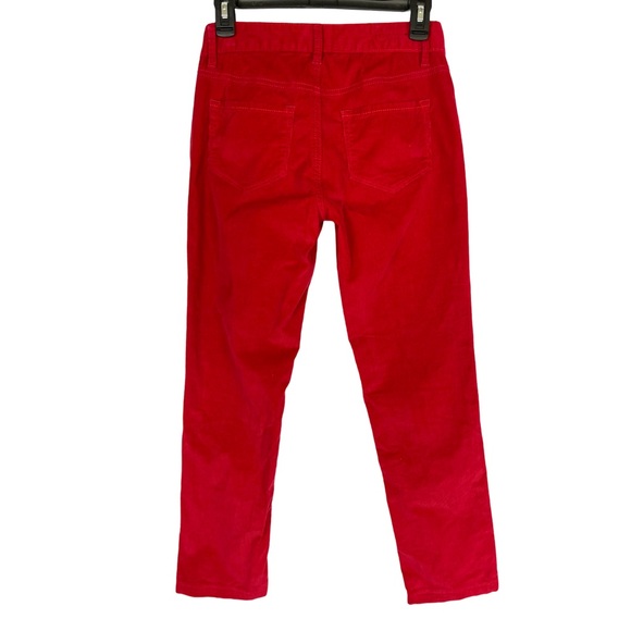 Club Monaco Ella Slim Straight Red Corduroy Jeans Low Rise 80’s - Picture 3 of 8